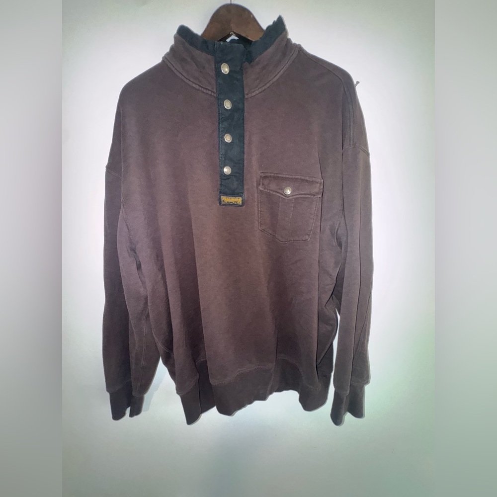 Ralph Lauren Dark Brown Pullover with Button Accents